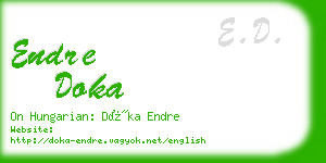 endre doka business card